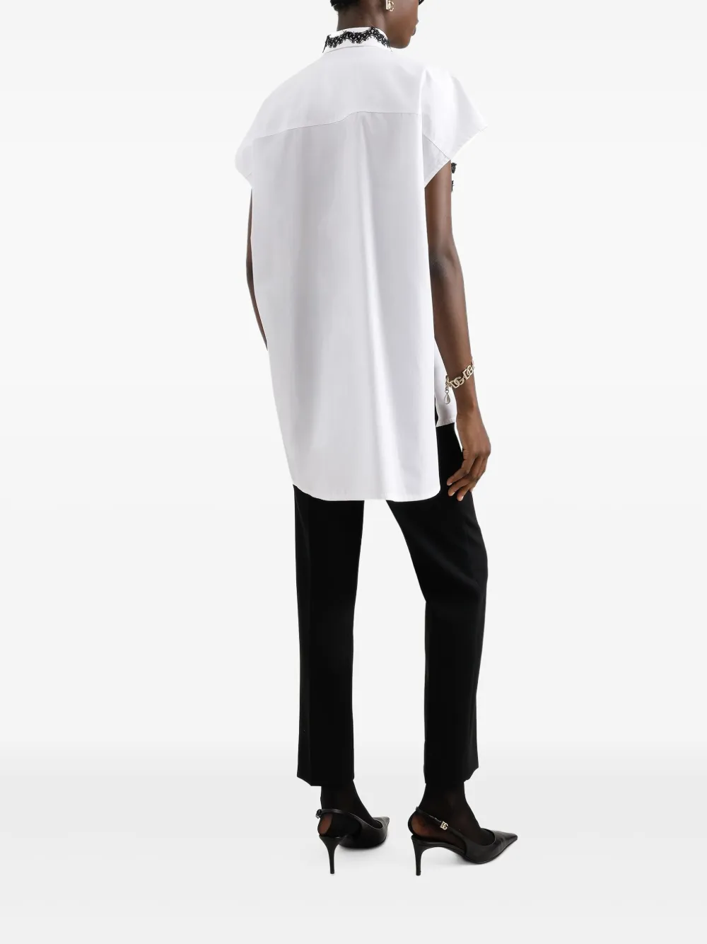 Dolce & Gabbana blouse met detail van kant Wit