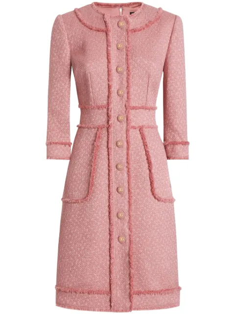 Dolce & Gabbana frayed-edge midi dress