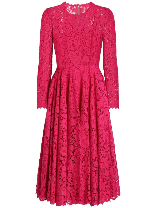 Robe à dentelle appliquée - Dolce & Gabbana - Modalova
