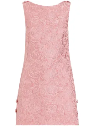 [タグ付き新品］DOLCE & GABBANA ピンクドレス Dolce & Gabbana レース ミニドレス | ピンク | FARFETCH JP