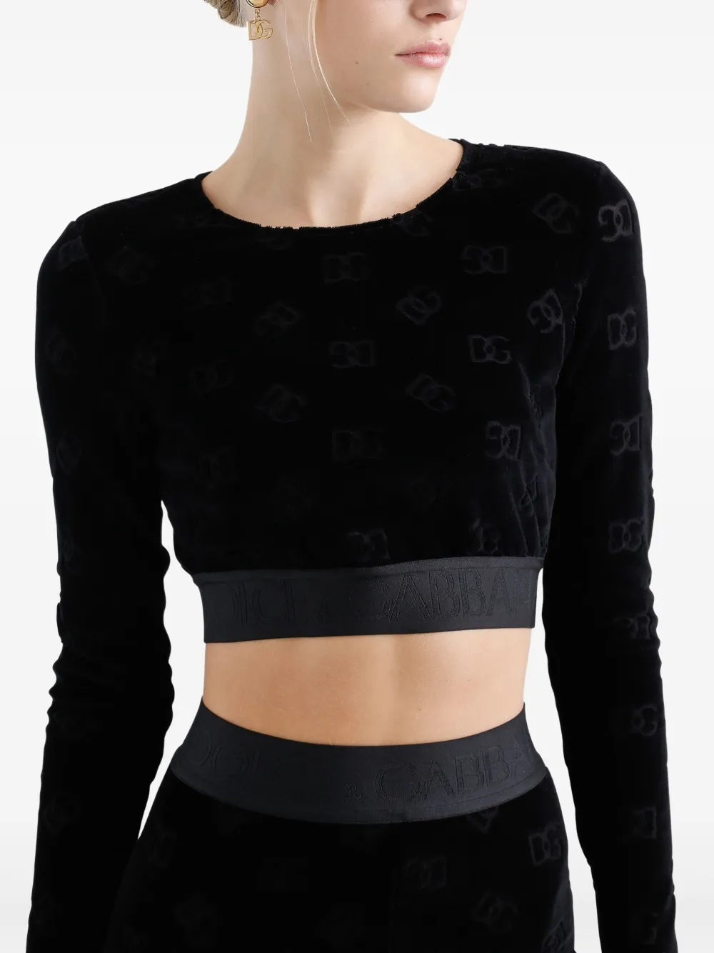 Dolce & Gabbana Sweater met DG-jacquard Zwart