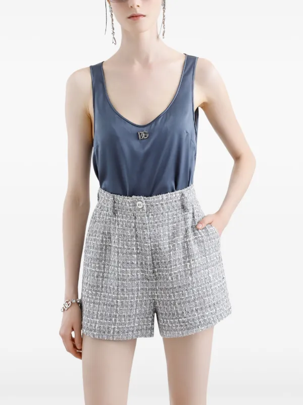 Dolce & Gabbana logo-plaque Tank Top | Blue | FARFETCH RO