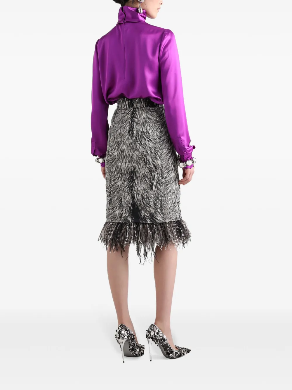Dolce & Gabbana Satijnen blouse Paars