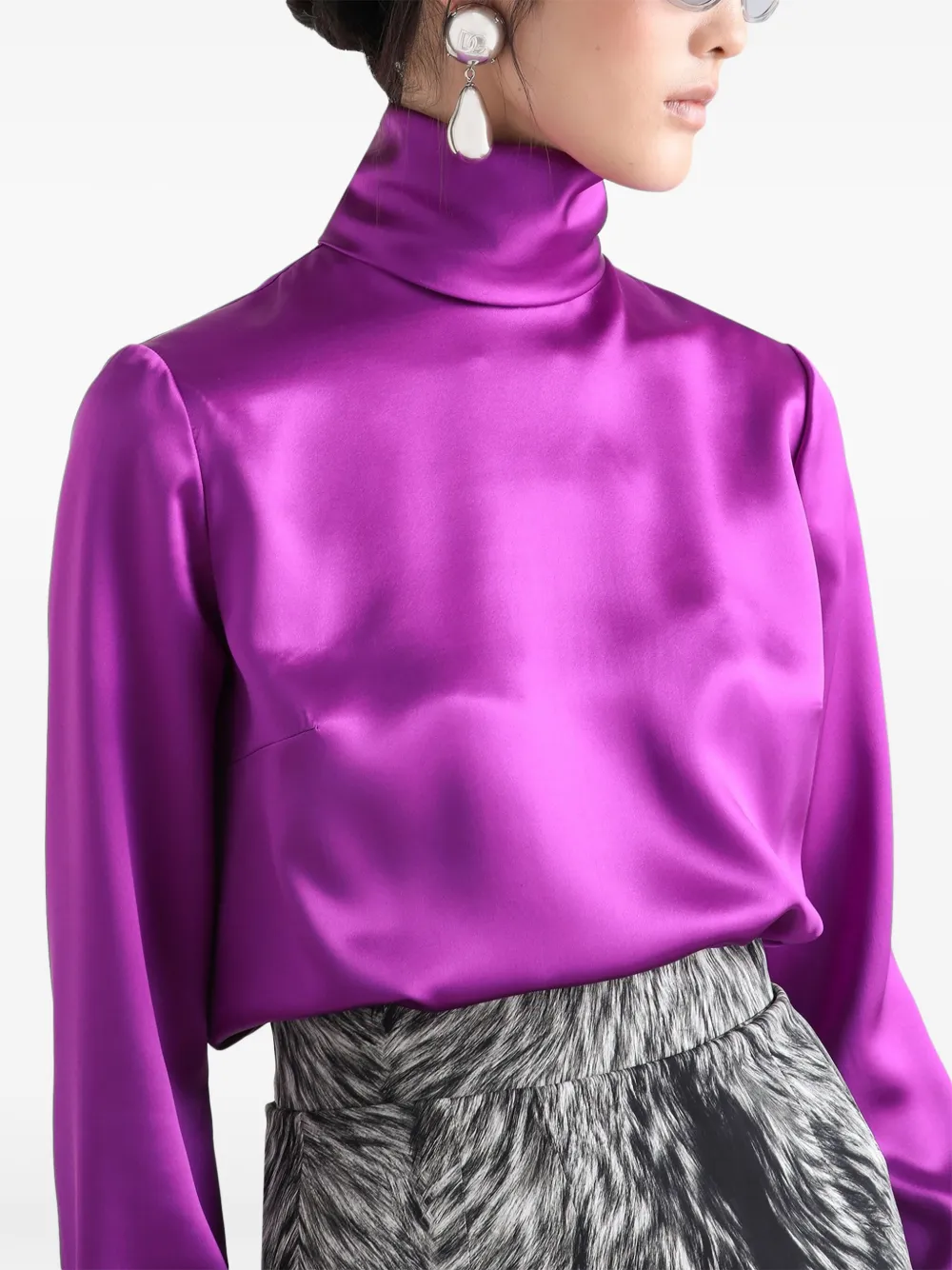 Dolce & Gabbana Satijnen blouse Paars