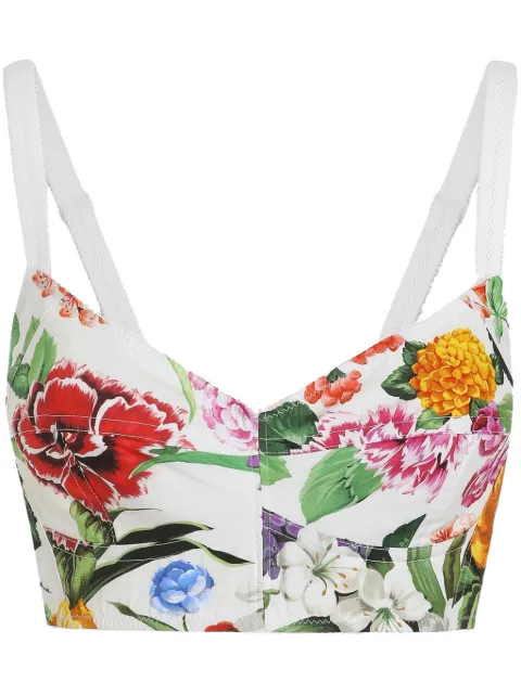 Dolce & Gabbana Blusa cropped com estampa floral