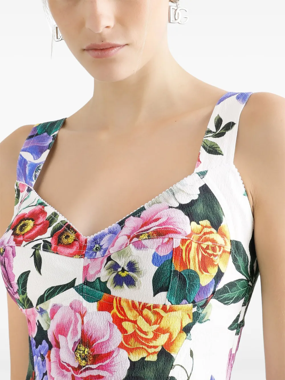 Dolce & Gabbana Top met bloemenprint Wit