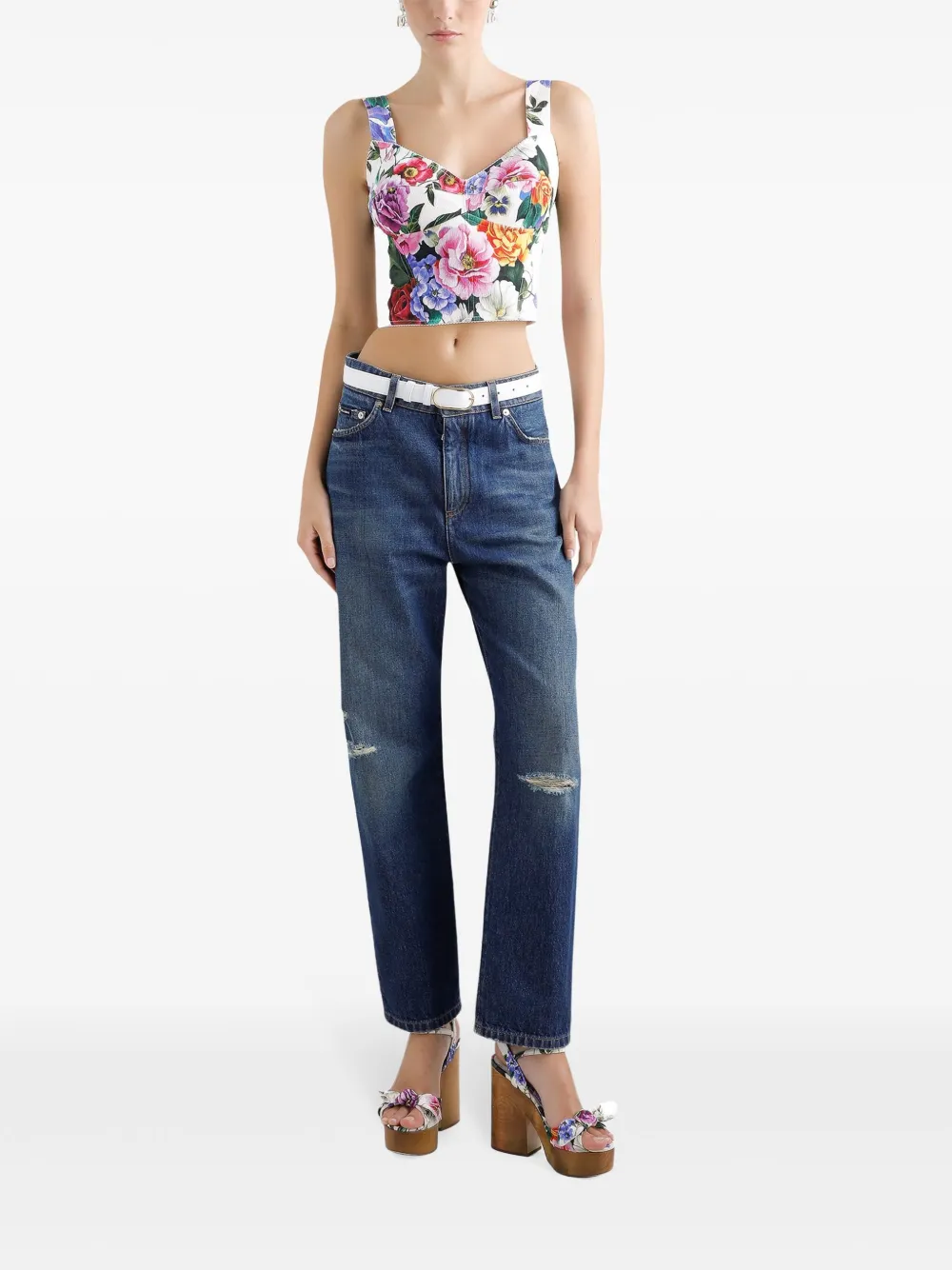 Dolce & Gabbana floral-print top | Vests & Tank Tops | Image 2
