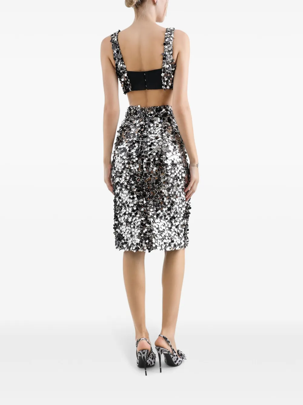 Dolce & Gabbana Top verfraaid met pailletten Zilver