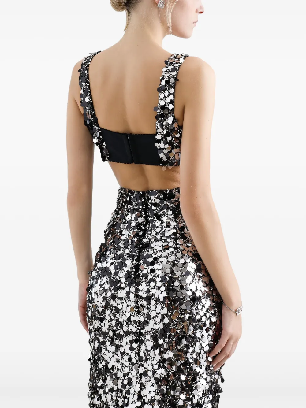 Dolce & Gabbana Top verfraaid met pailletten Zilver