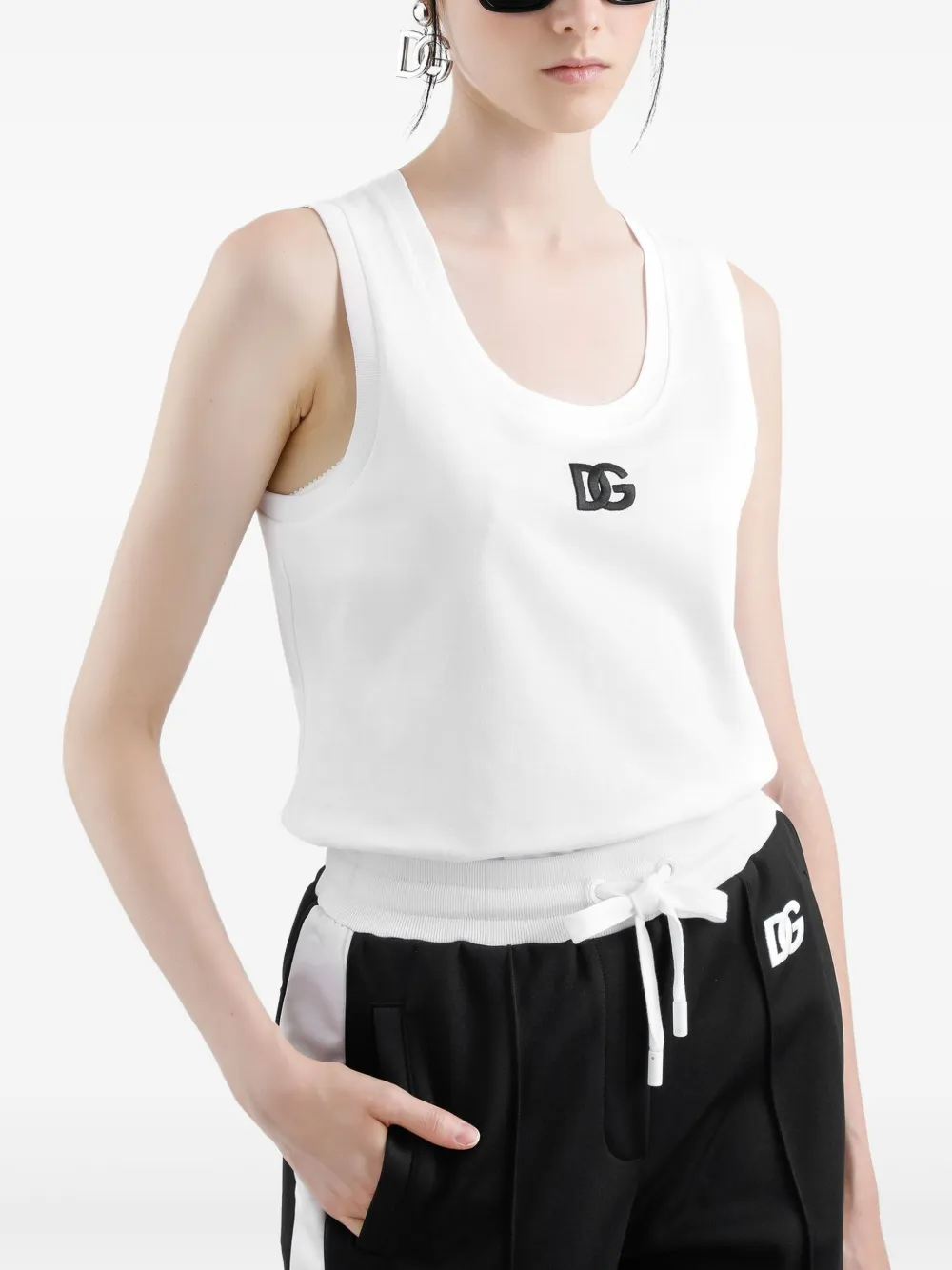 Dolce & Gabbana Tanktop met logo Wit