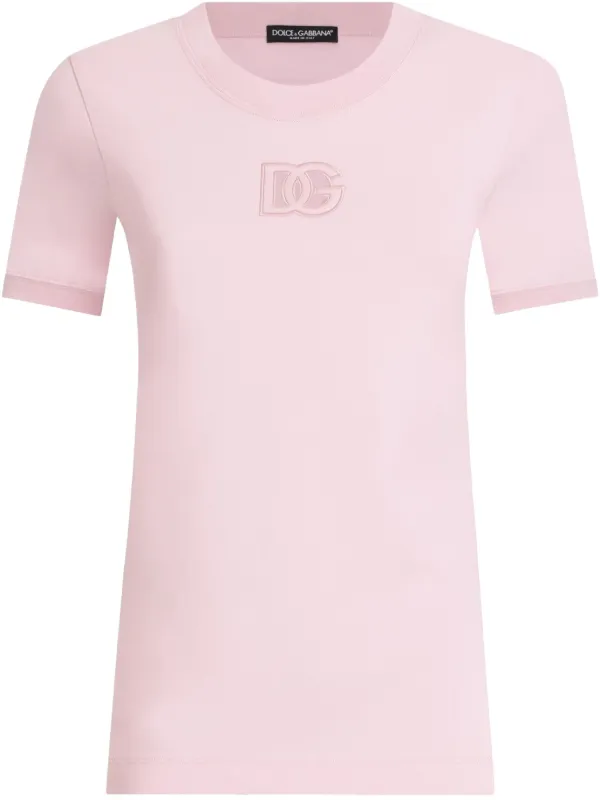 DOLCE & GABBANA ピンク Tシャツ Dolce & Gabbana ロゴ Tシャツ | ピンク | FARFETCH JP
