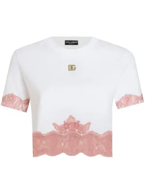 VERSACE クロップド　Tシャツ　安全ピン　ホワイト　ピンク　36 Versace Barocco Sea Safety Pin T-Shirt | Saks Fifth Avenue