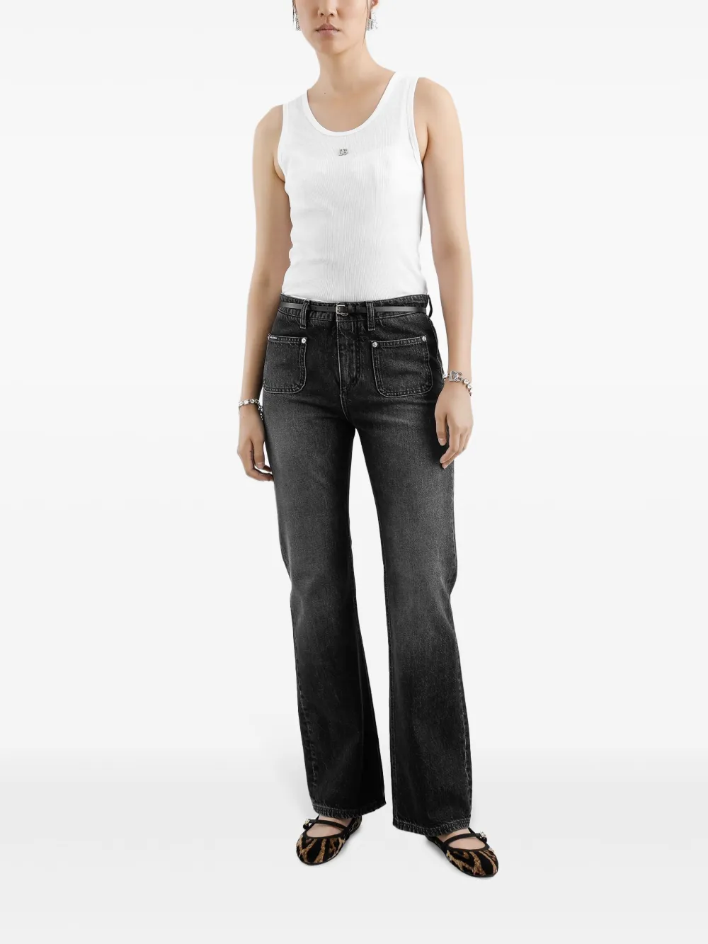 Dolce & Gabbana Tanktop met logo Wit