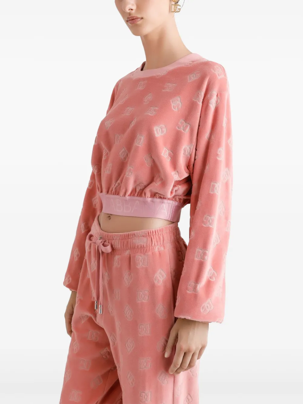 Dolce & Gabbana Sweater met monogram Roze
