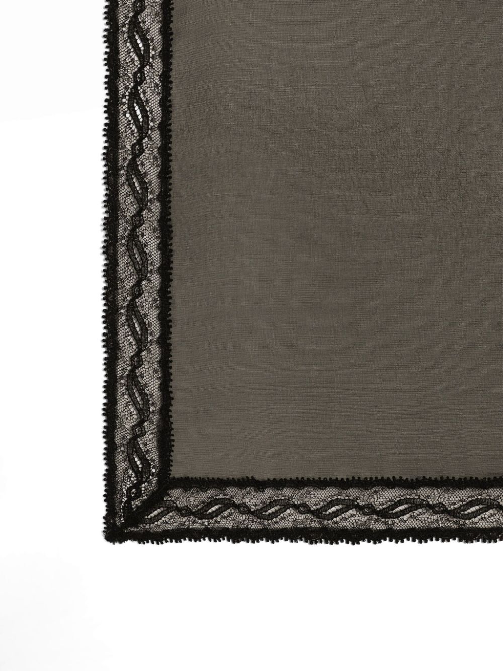 Dolce & Gabbana lace-trim foulard - Grijs