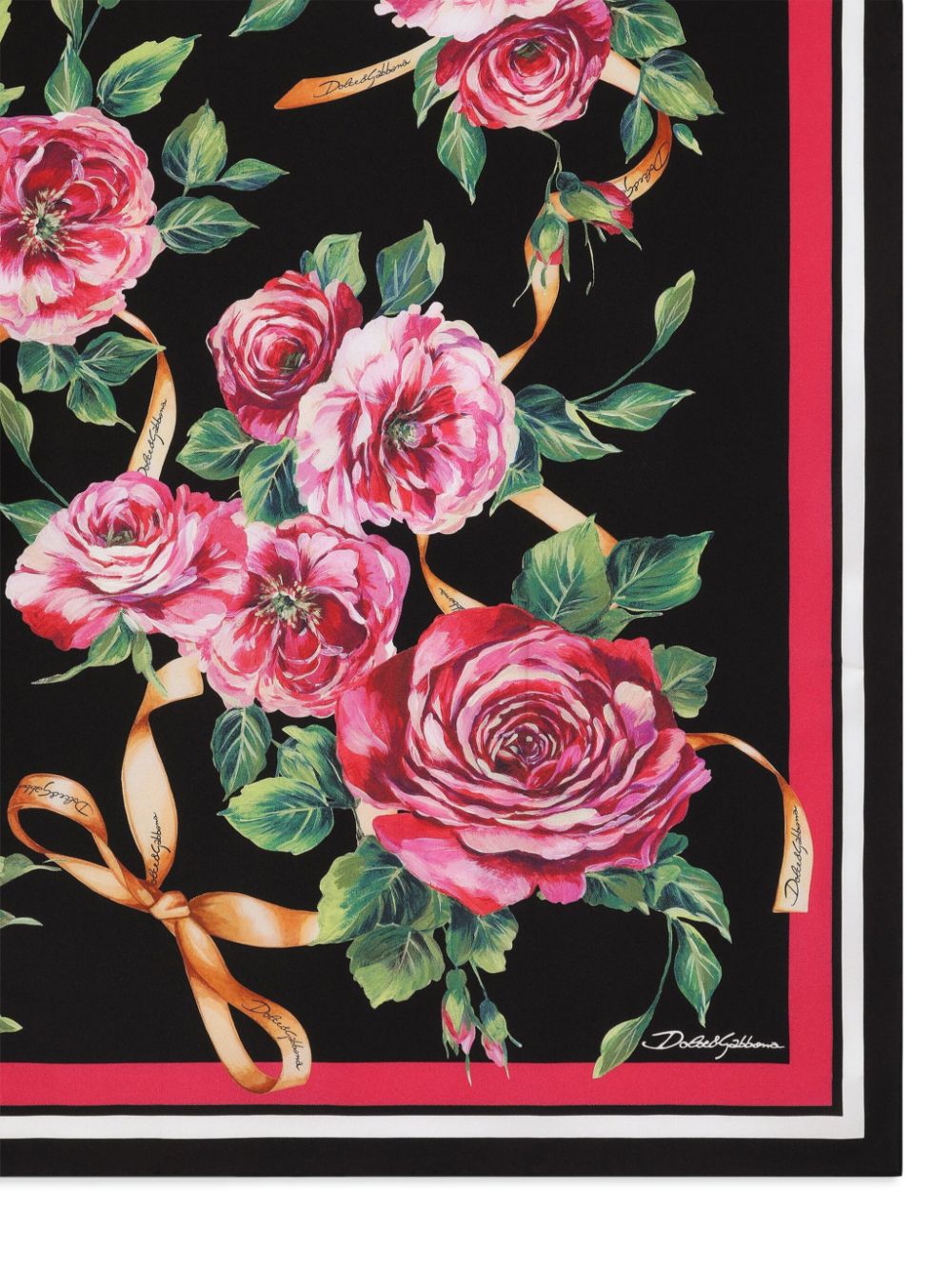 Dolce & Gabbana floral-print foulard - Zwart