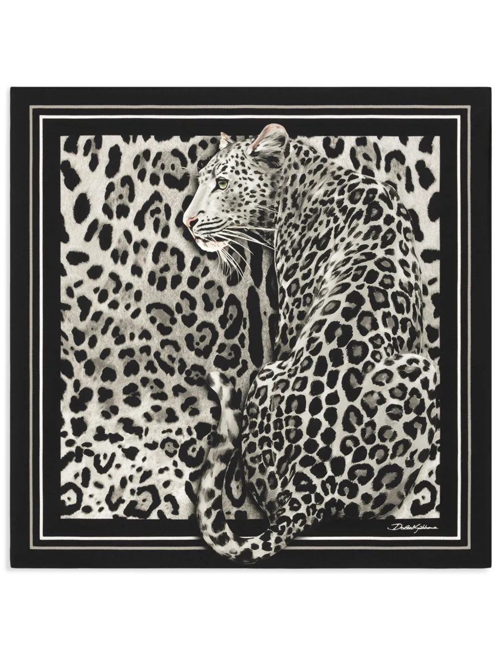 Dolce & Gabbana Sjaal met luipaardprint Zwart