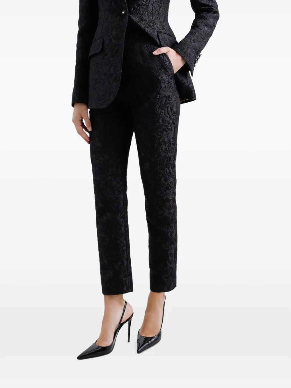 Dolce & Gabbana Broek met brokaat Zwart