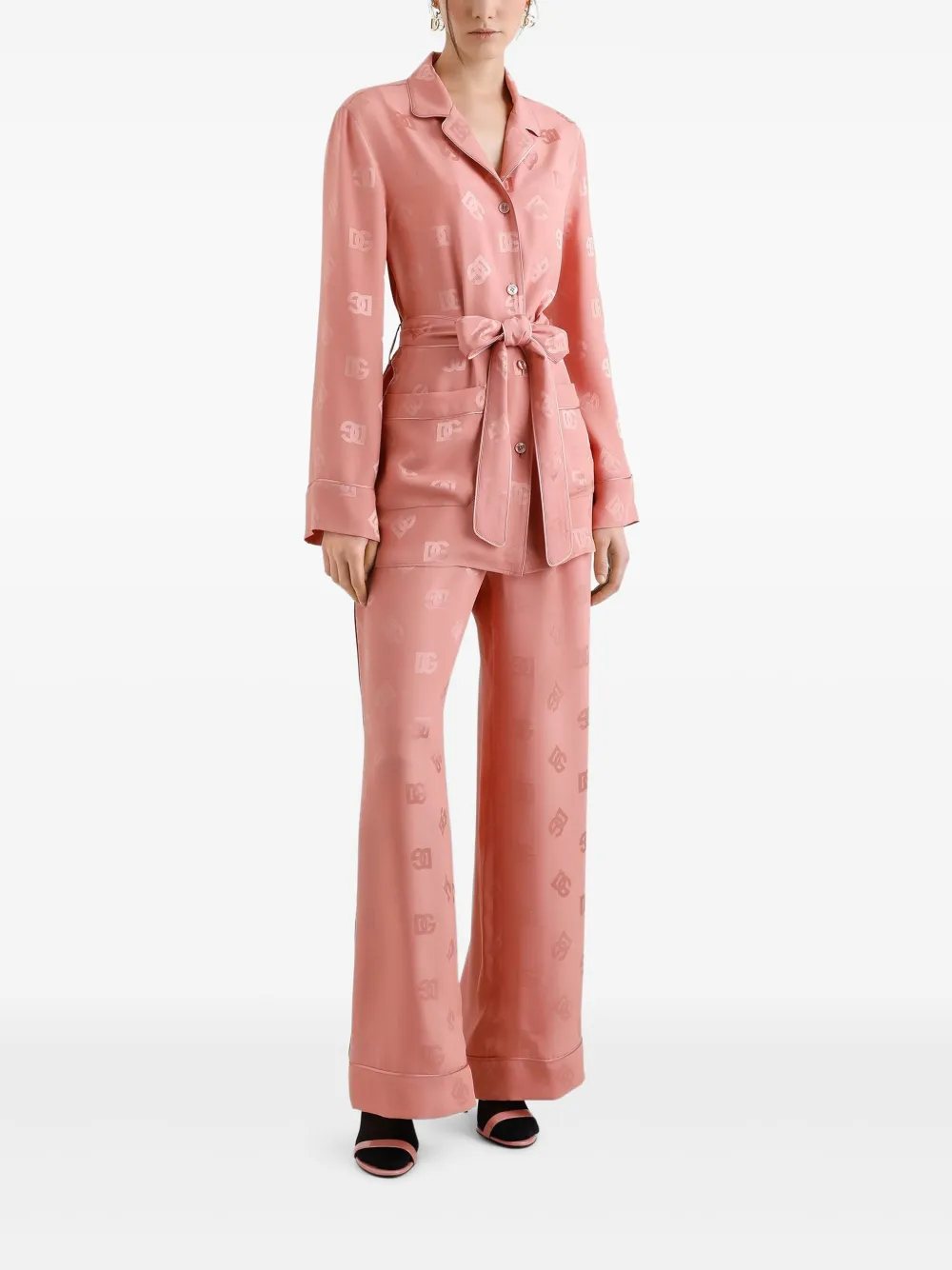 Dolce & Gabbana Broek met logoprint - Roze