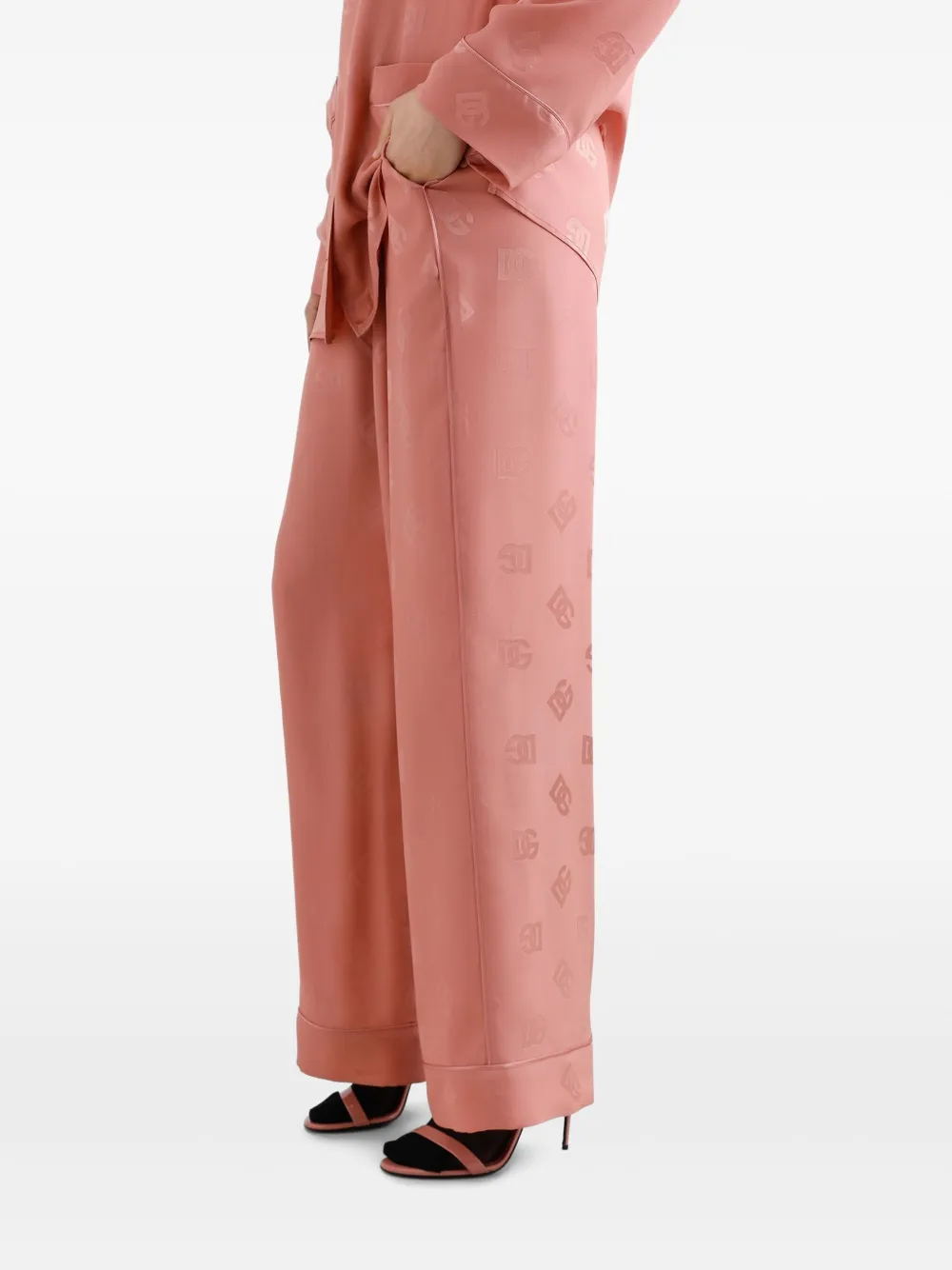 Dolce & Gabbana Broek met logoprint Roze