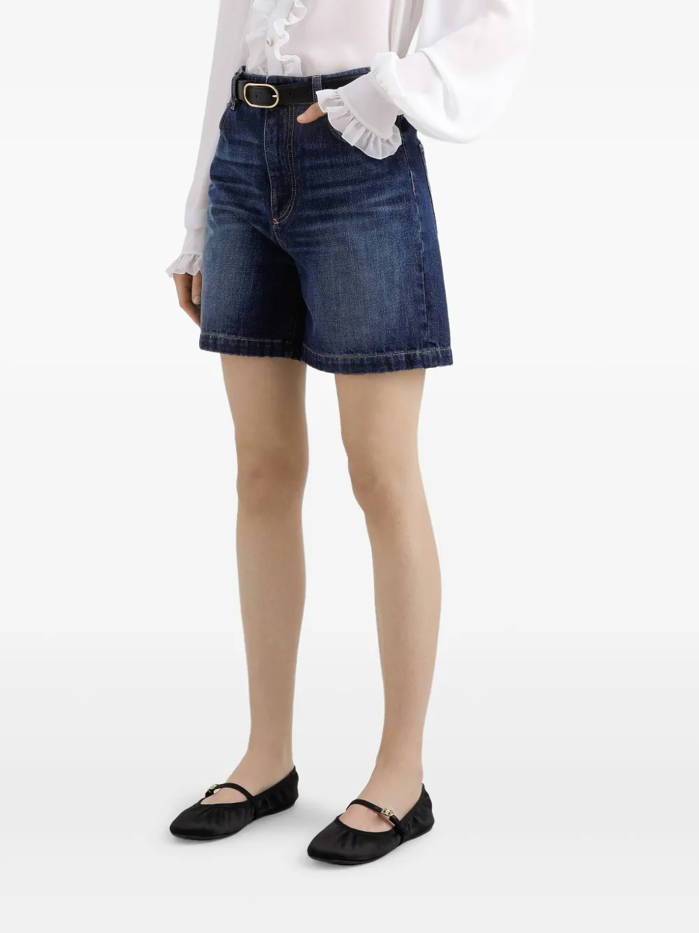 Dolce & Gabbana Shorts met logoplakkaat Blauw
