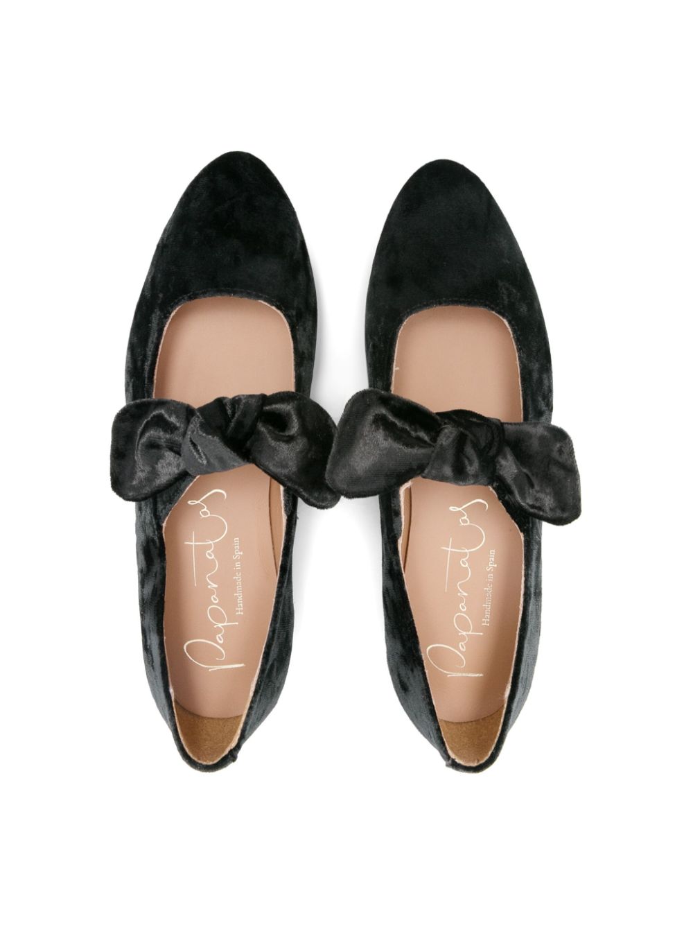 Eli1957 velvet ballerina shoes Black