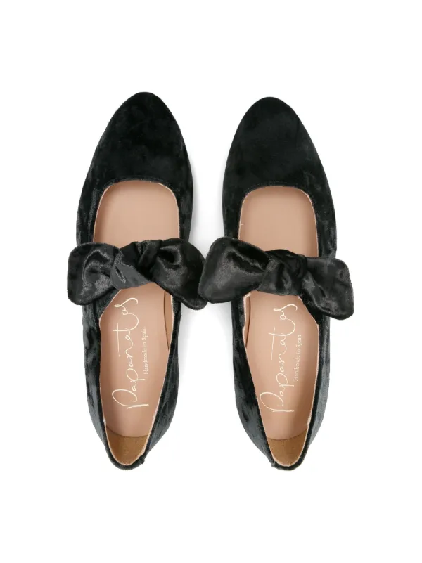 Eli1957 Velvet Ballerina Shoes Black FARFETCH IN