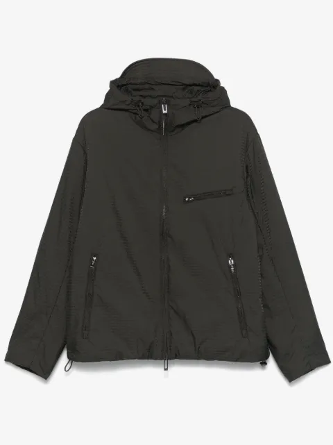 Emporio Armani blusón con capucha y logo en jacquard
