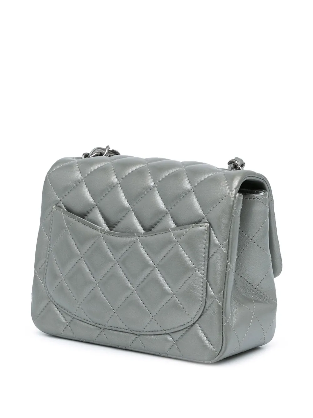 2013-2014 Mini Square Classic Calfskin Single Flap Crossbody Bag