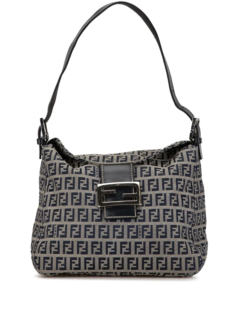 Fendi Pre-Owned 2000-2010 Zucchino Canvas Double Flap shoulder bag | Grey | Image 1