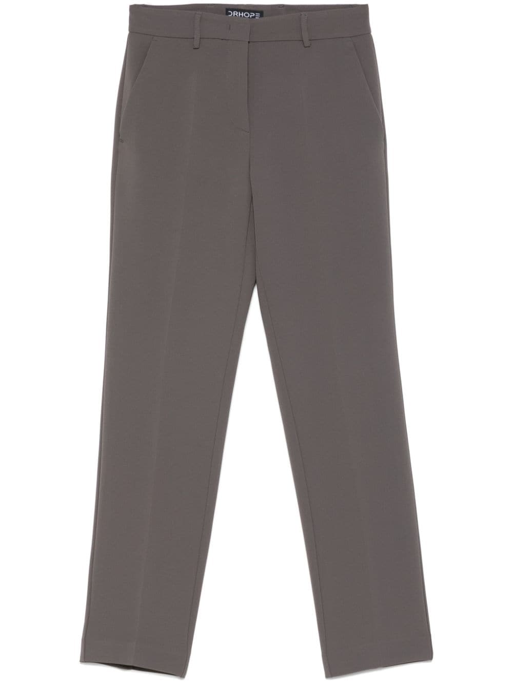 Shop Drhope Tailored Trousers In Grey