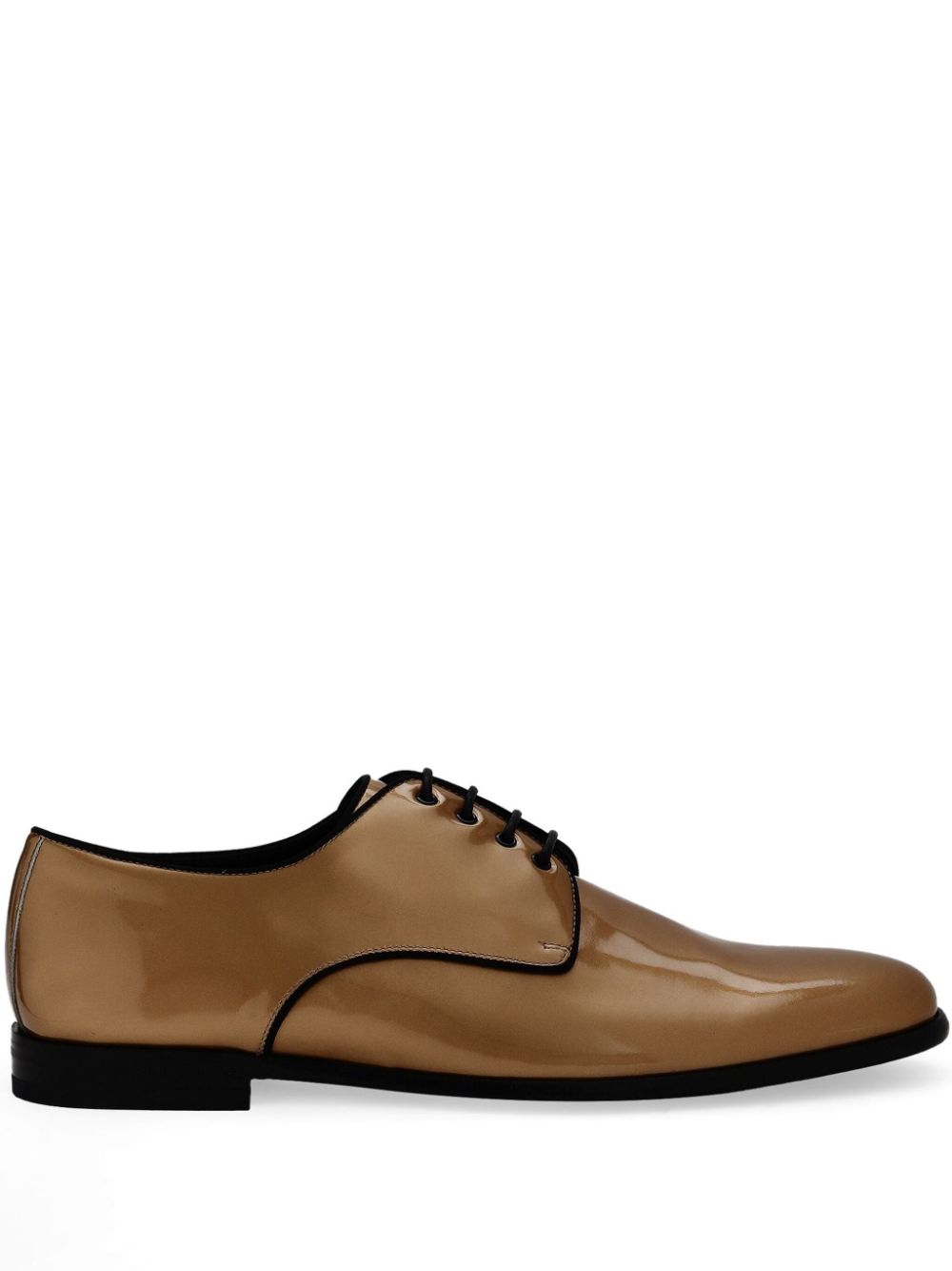 Dolce & Gabbana Bronze Derby Shoes In Brown