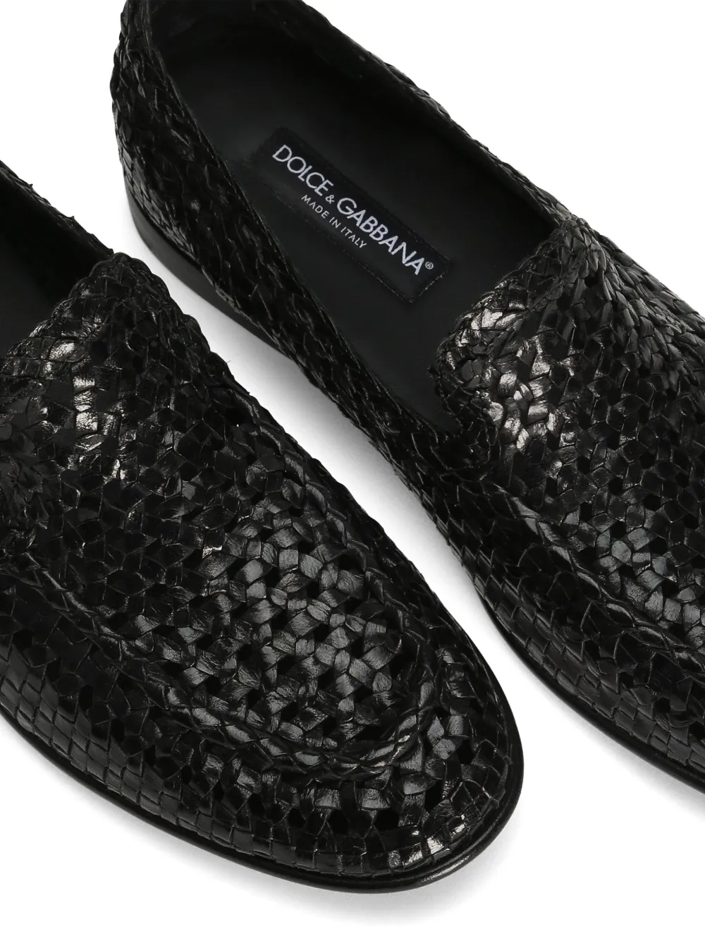 Dolce & Gabbana leather slippers Black