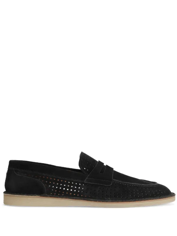 Dolce & Gabbana 黒スエードローファー Dolce & Gabbana ローファー | ブラック | FARFETCH JP