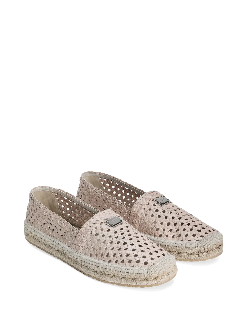 Dolce & Gabbana Leren espadrilles - Beige