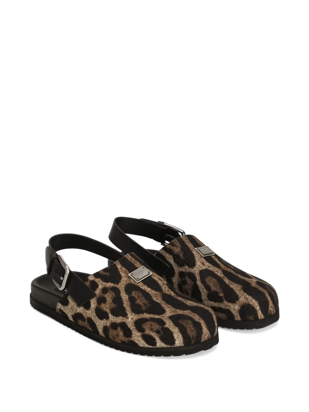 Dolce & Gabbana printed slippers - Bruin