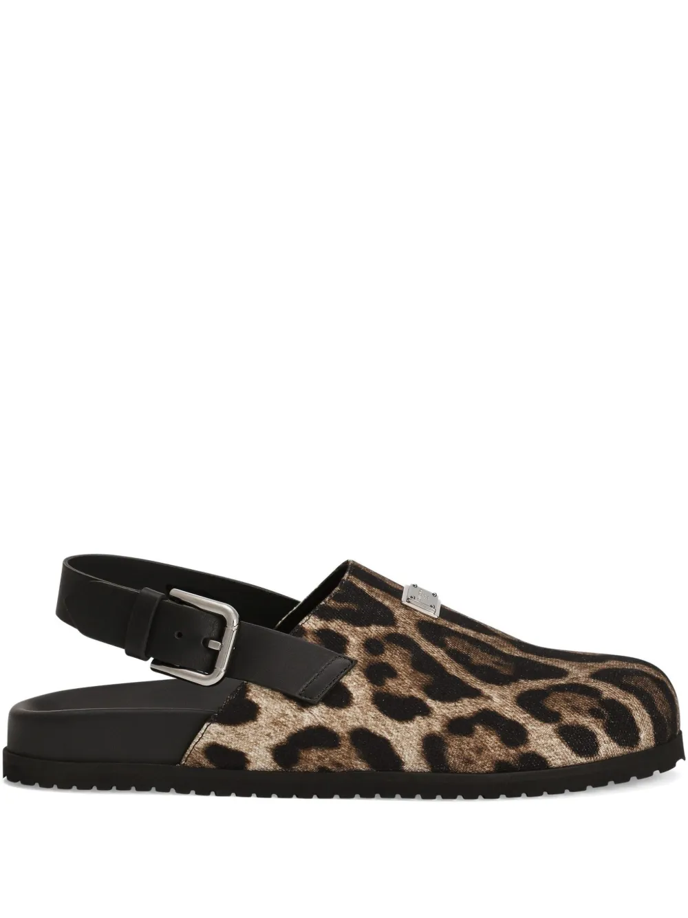 Dolce & Gabbana printed slippers Brown