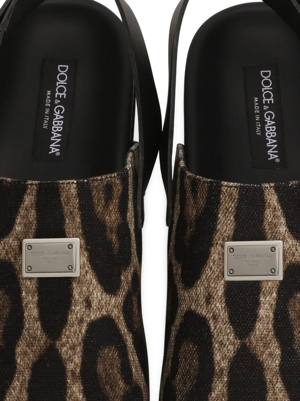 Dolce & Gabbana Slippers met print Bruin