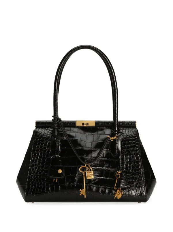 ★関税込み★ Dolce&Gabanna Marlene Tote Bag Marlene Everyday leather tote bag in black - Dolce Gabbana