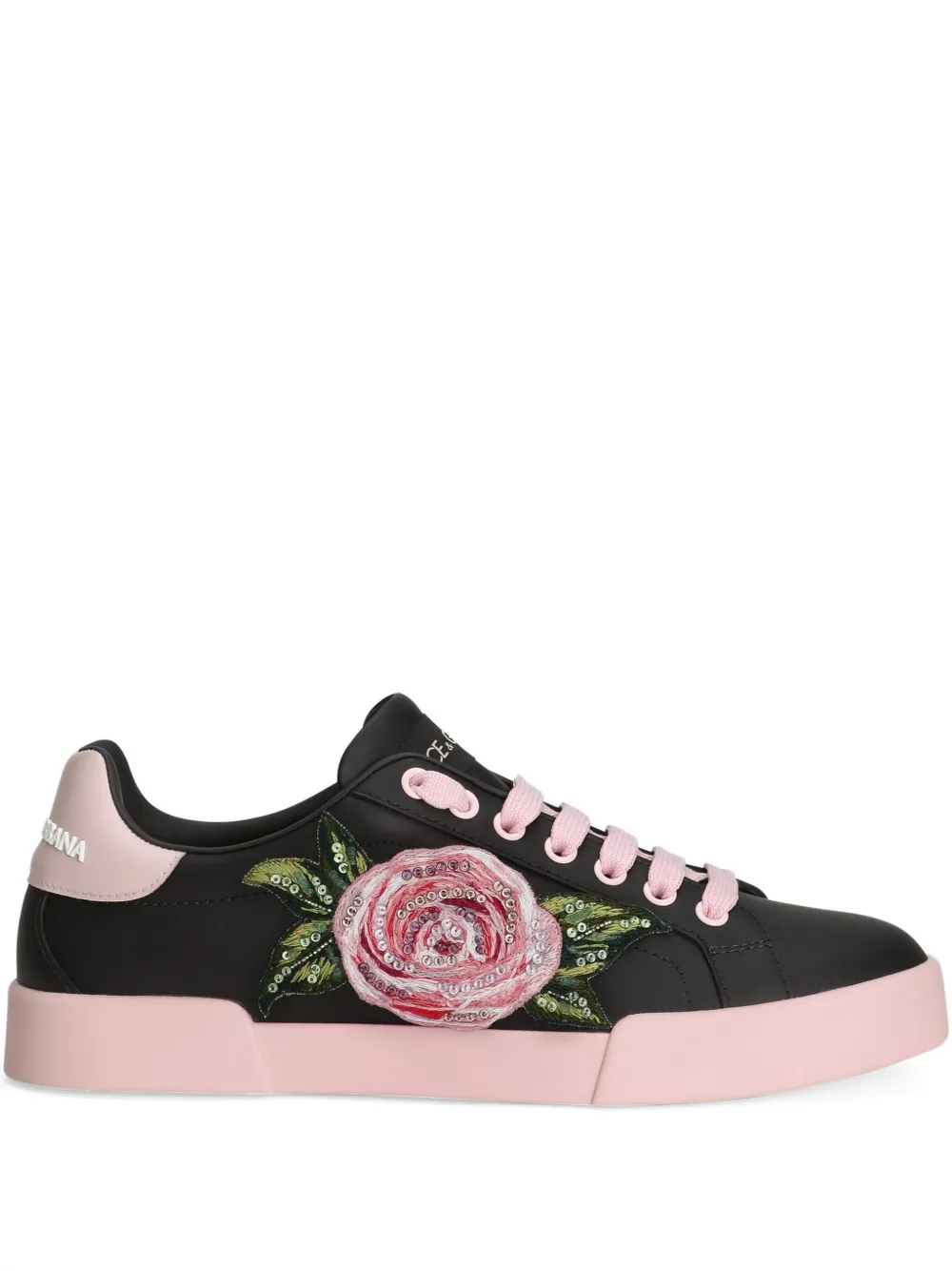 Dolce & Gabbana floral-print sneakers Black