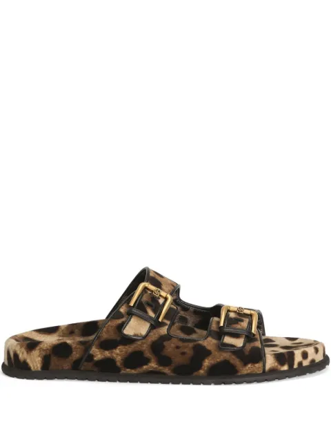 Dolce & Gabbana sandalias con estampado de leopardo