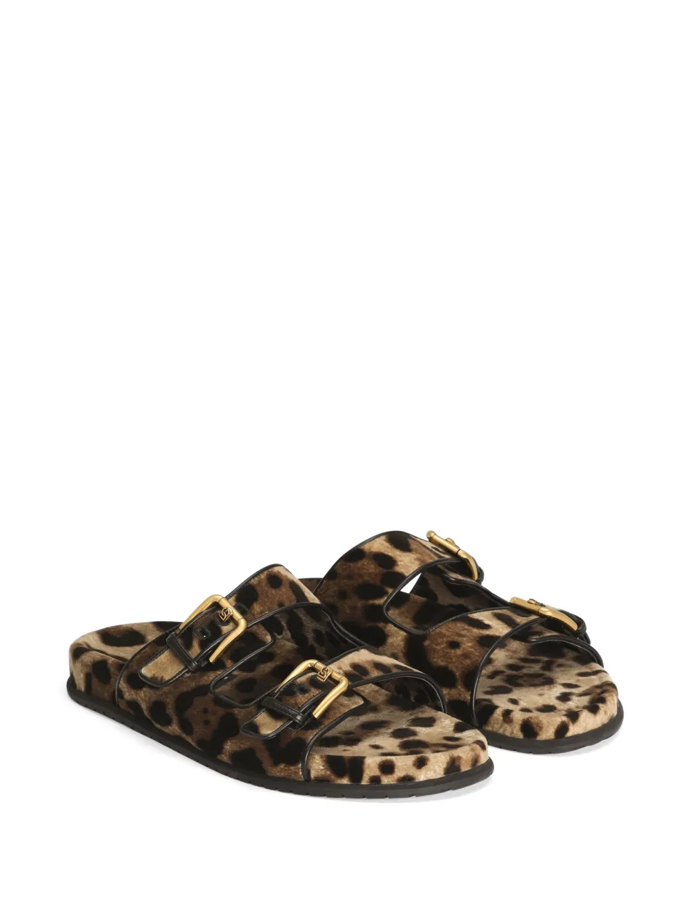 Dolce & Gabbana Sandalen met luipaardprint Bruin