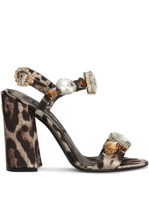 Sandales ornées de pierres 105 mm - Dolce & Gabbana - Modalova