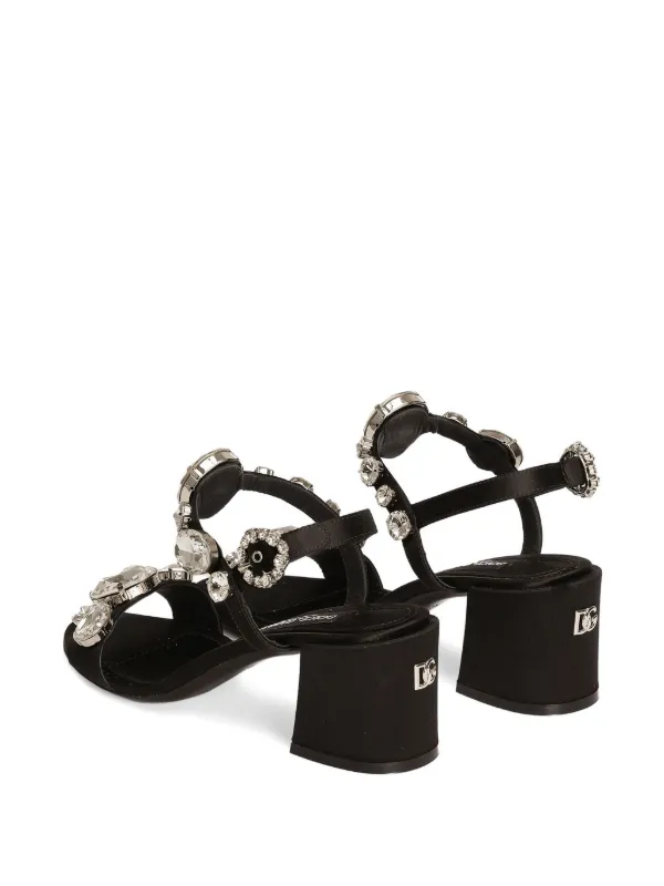 DOLCE&GABBANA ブラック ハイヒールサンダル 24114453_54192752_600.jpg
