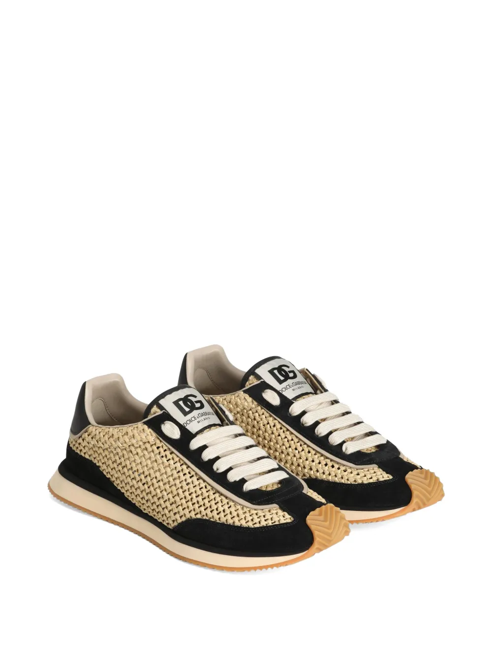 Dolce & Gabbana Geweven sneakers - Beige