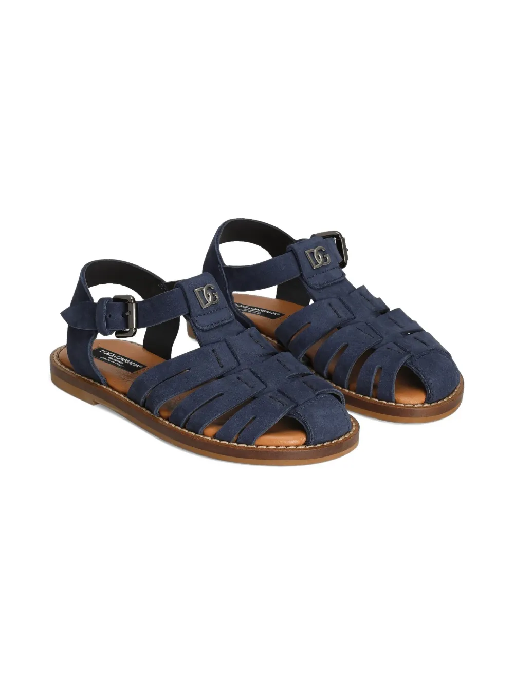 Dolce & Gabbana Kids leather sandals Blue