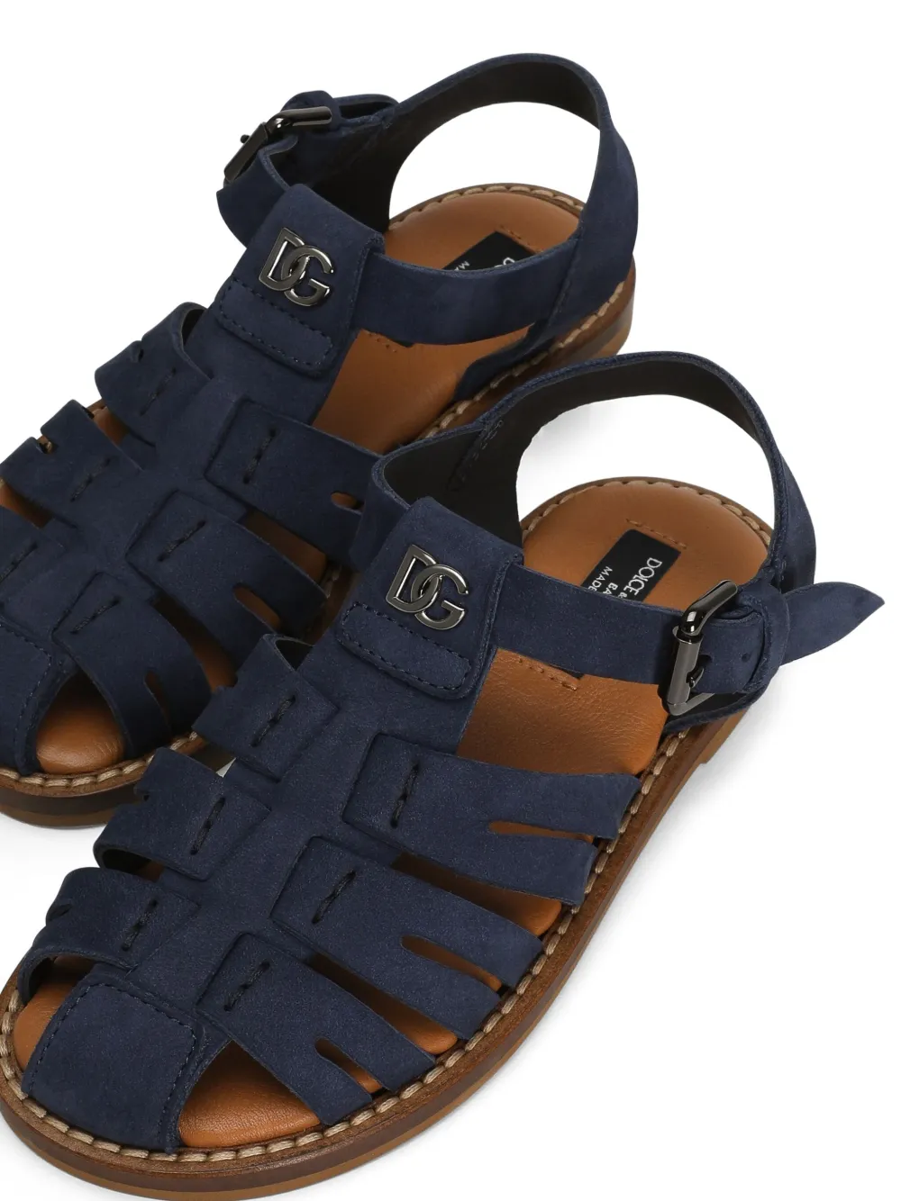 Dolce & Gabbana Kids leather sandals Blue