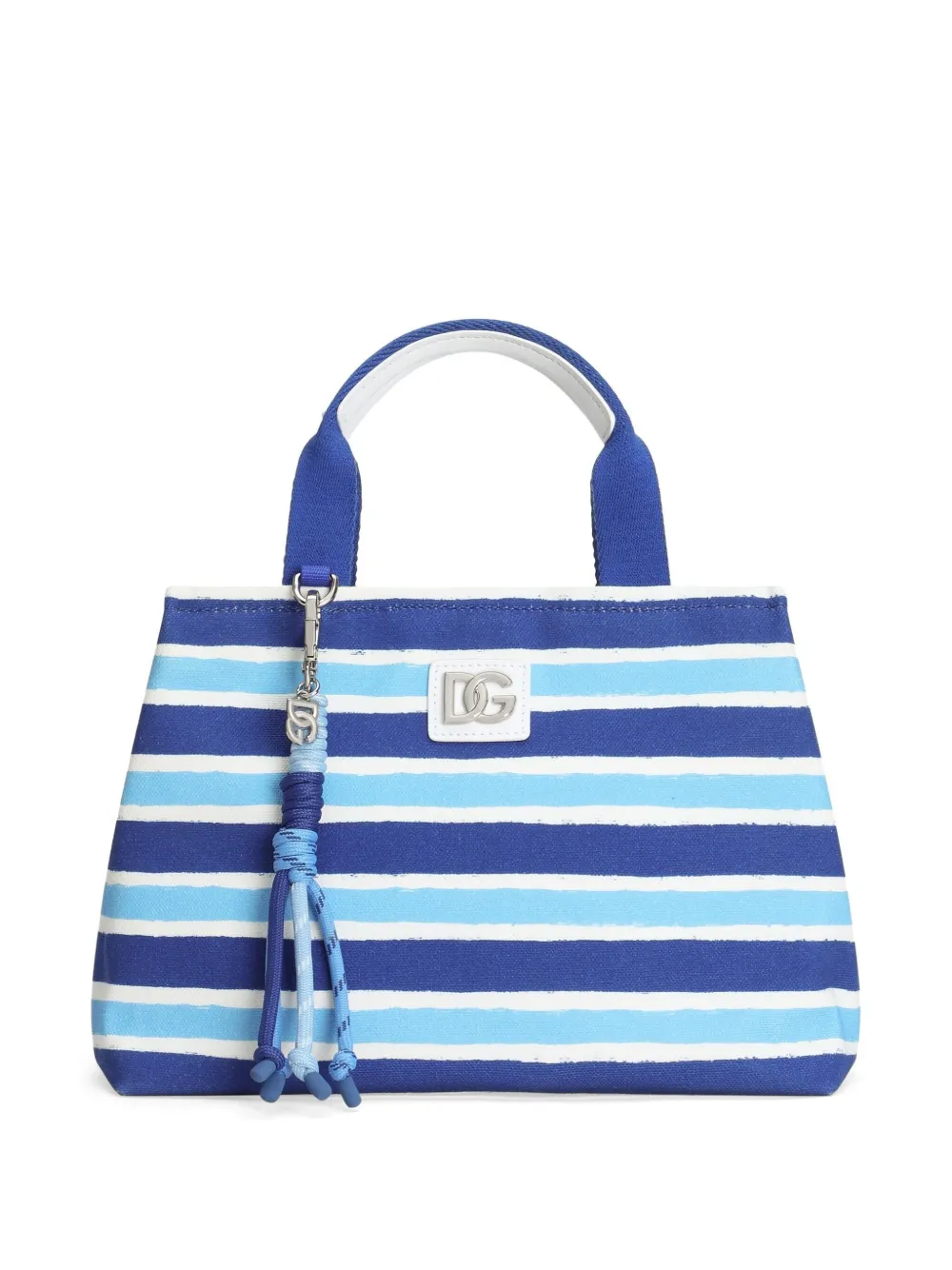 Dolce & Gabbana Kids striped tote bag Blauw