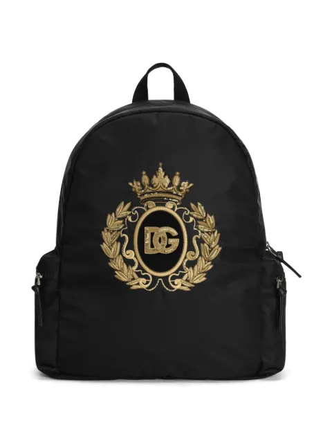 Dolce & Gabbana Kids Mochila com logo de paetês