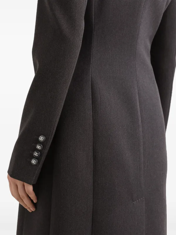 Dolce & Gabbana パデッドヒップ ダブルコート | グレー | FARFETCH JP